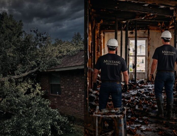 storm and fire damage